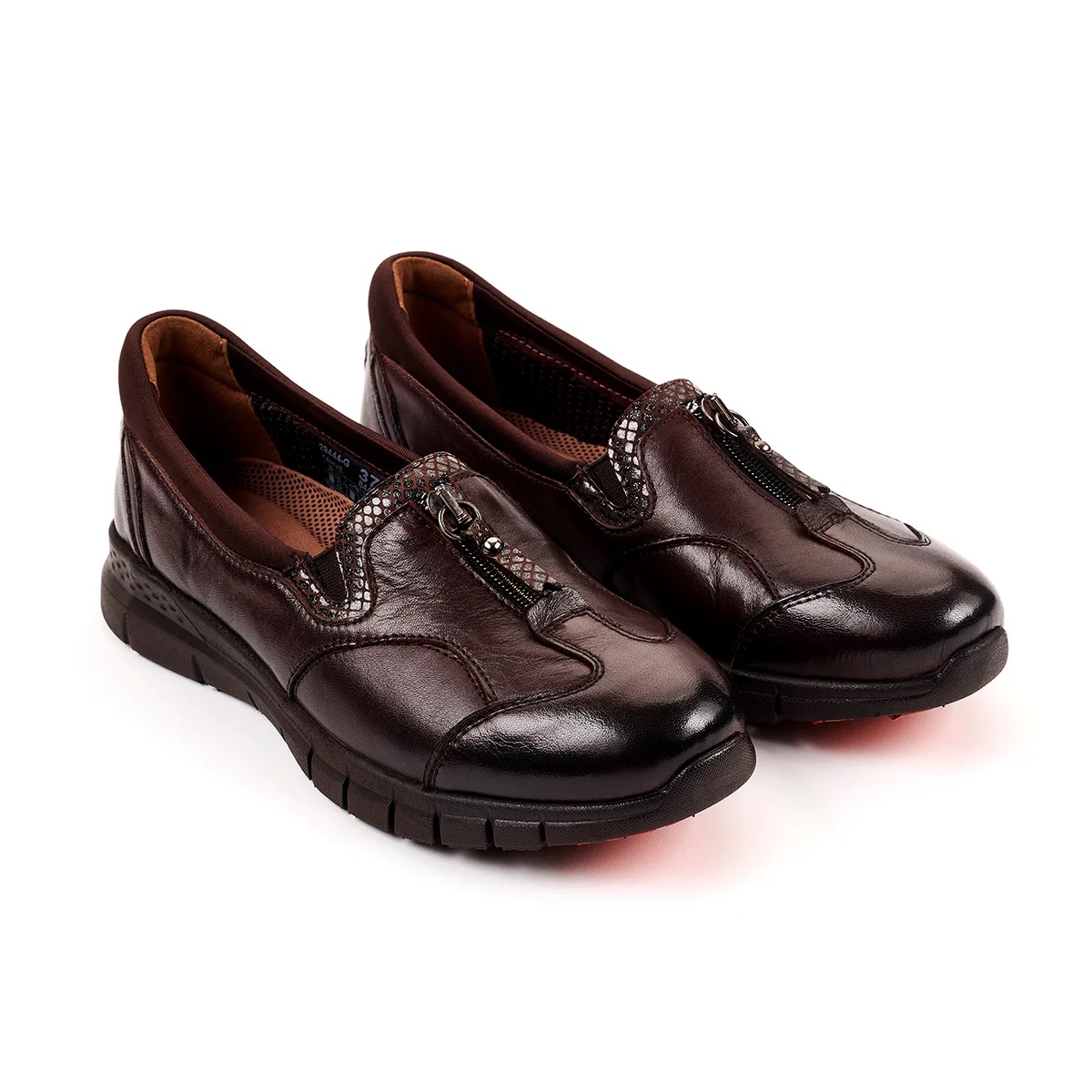 Forelli 29444-G Kahve Kadın Günlük Deri Comfort Ayakkabı